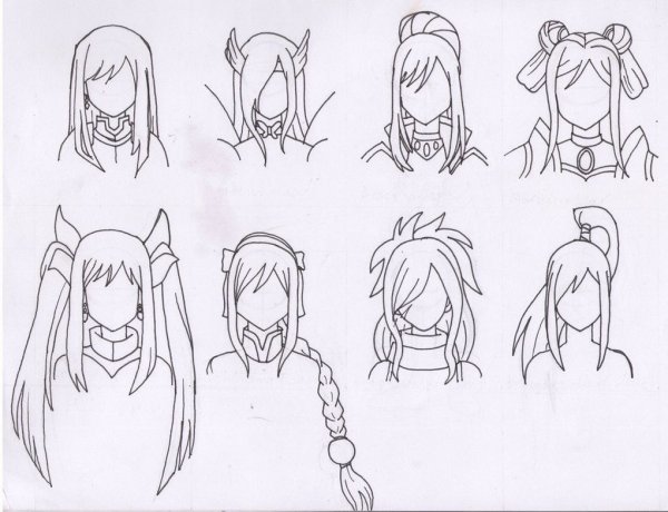 Аниме прически хвост