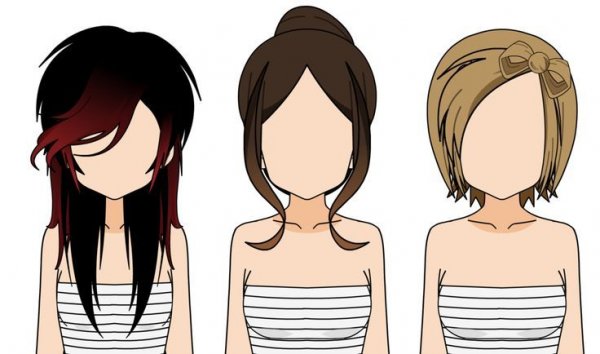 Аниме прически