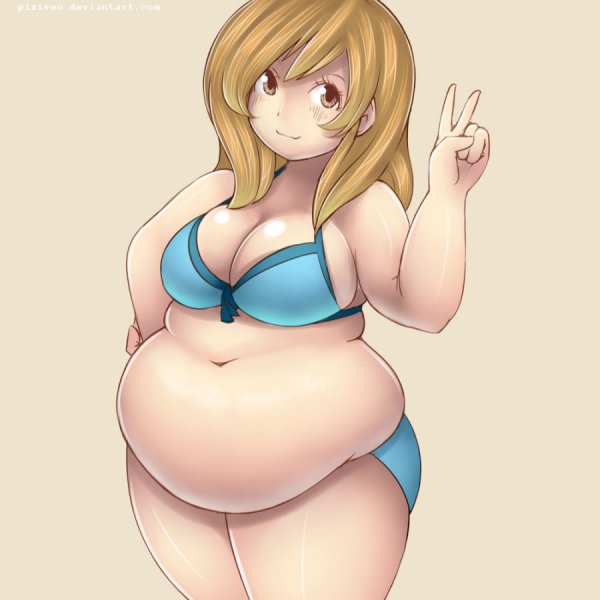 Толстая девушка арт