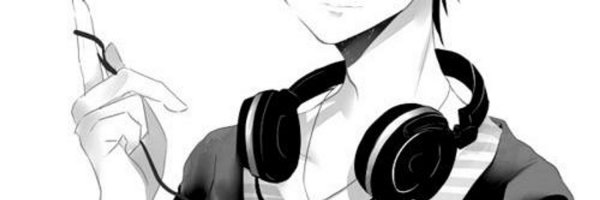 Аниме парень с наушниками на шее