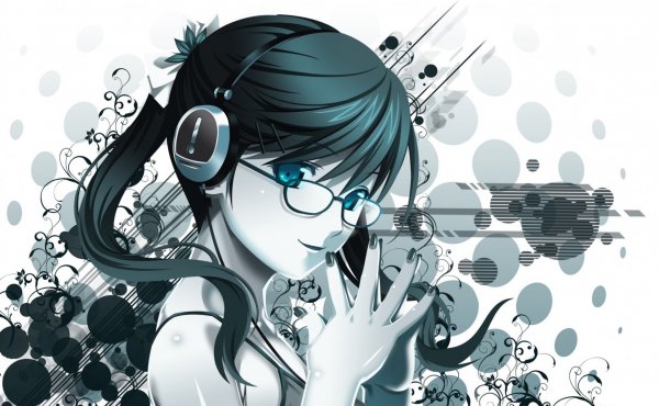 Девушка в очках арт