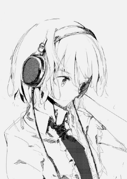 Аниме наушники черные