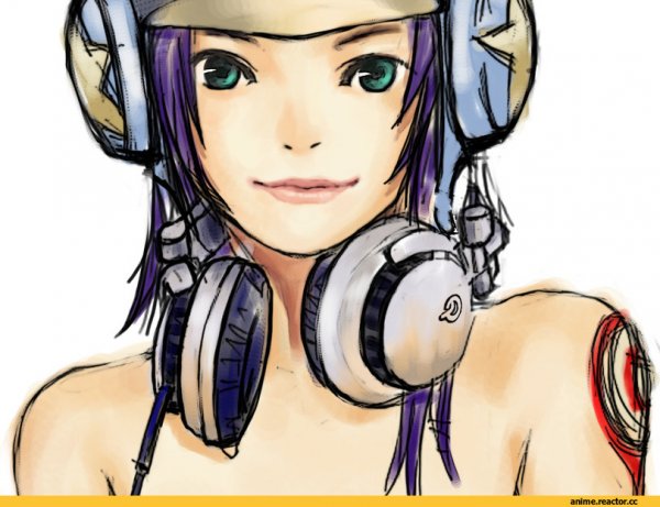 Девочка в наушниках