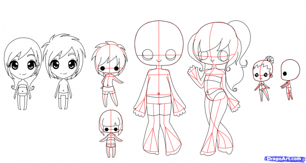 Чиби основа для рисования