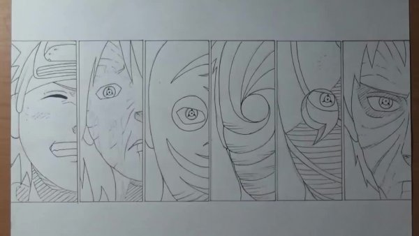 Обито Учиха для срисовки