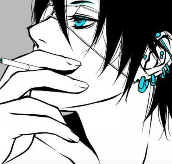 Аниме парни с сигарой