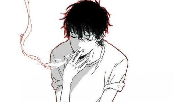 Аниме парень с сигаретой