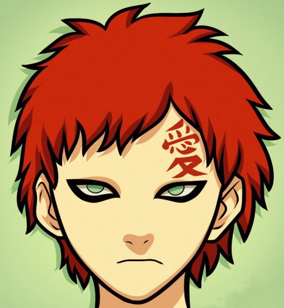 Гаара Наруто нарисовать