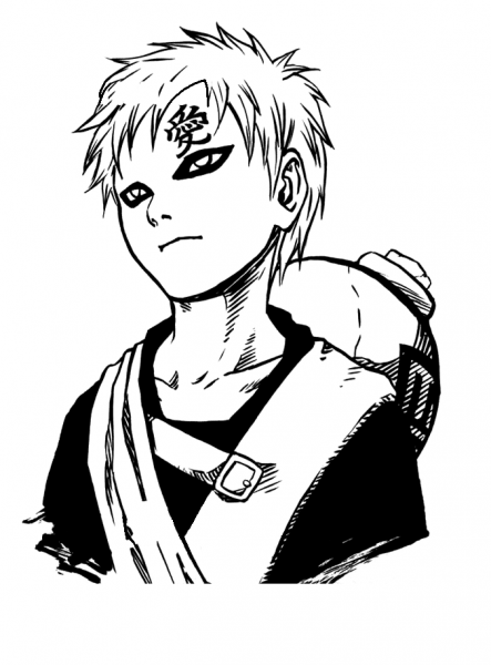 Манга Наруто арт Гаара