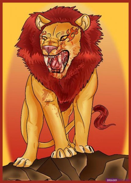 Эскиз аниме Лев