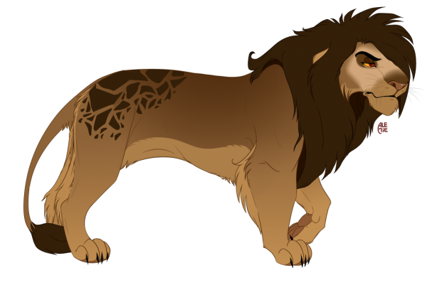 Лев арт мультяшный