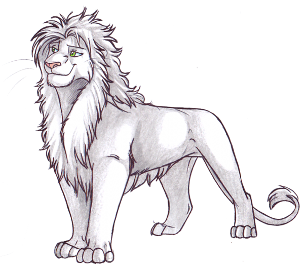 Лев аниме рисунок