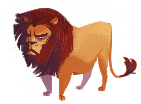 Лев аниме рисунок