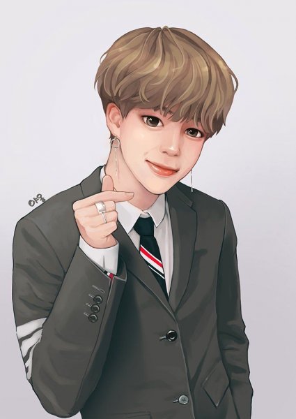 БТС рисунки аниме Чимин