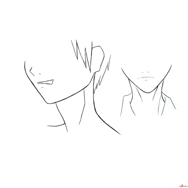 Аниме лицо пошагово парень