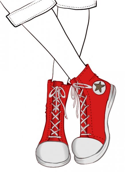 Кеды для срисовки