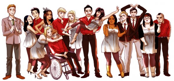 Сериал Glee Курт и Блейн арт