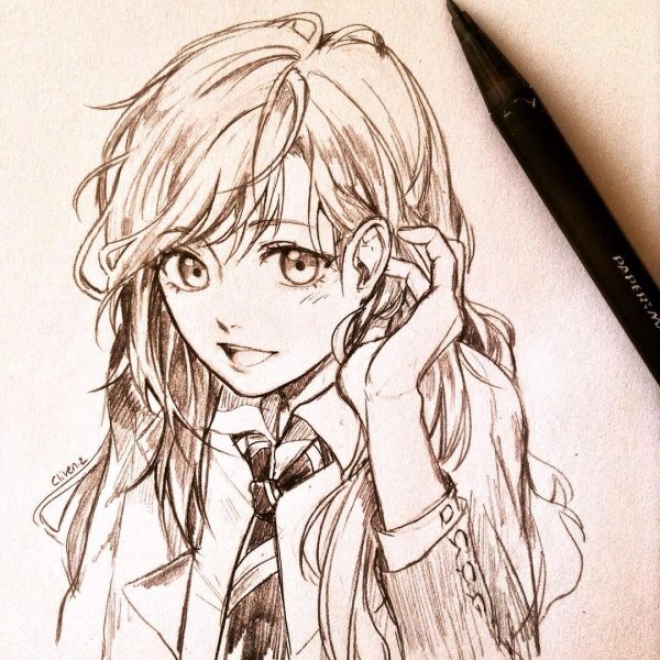 Красивые скетчи аниме