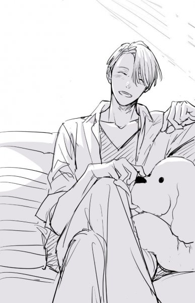 Виктор Никифоров и Юри кацукичёрно белое