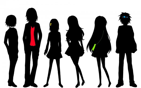 Черный силуэт аниме