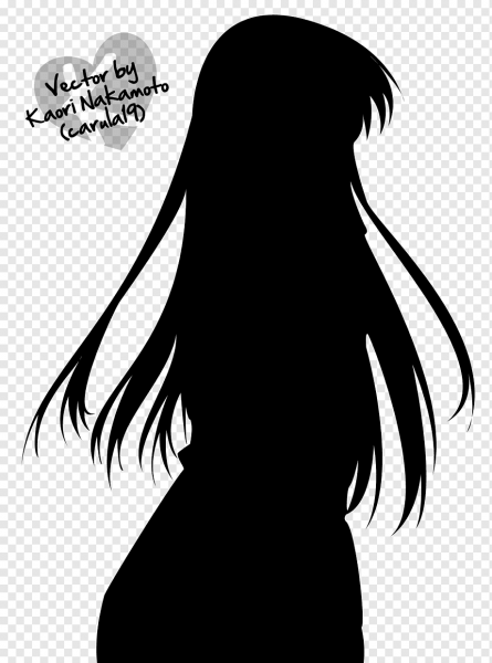 Силуэт аниме девушки
