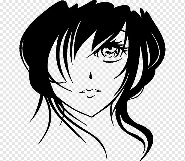 Силуэт лицо аниме