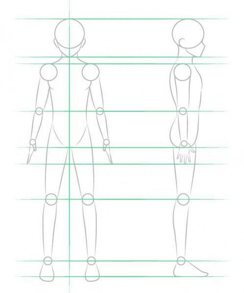 Схема тела человека для рисования