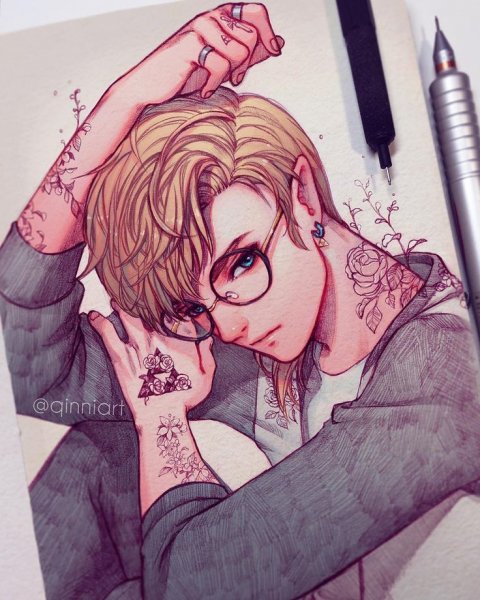 Нарисованные парни в стиле арт