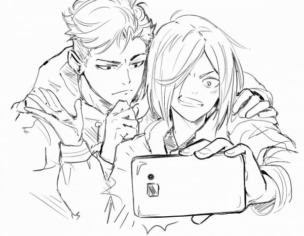 Раскраска аниме Юри на льду