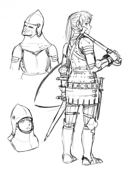 Рыцарские доспехи для срисовки