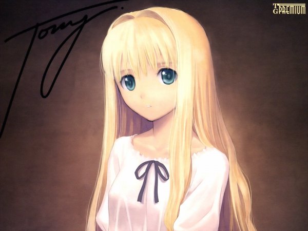 Аниме девочка с блондинистыми волосами