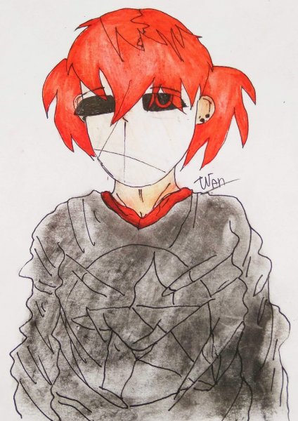 Салли фейс с красными волосами Салливан