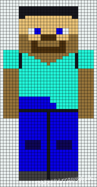 Рисование по клеткам майнкрафт