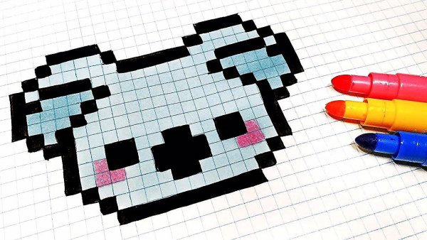 Рисование по клеточкам Каваи