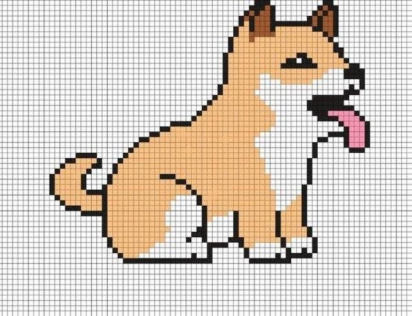 Рисунки по клеткам животные