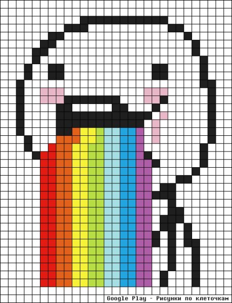 Рисунки по клеточкам в тетради
