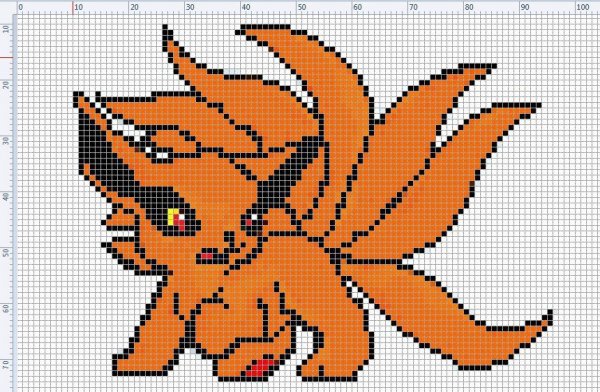 Курама пиксель арт