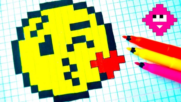 Нарисовать по клеточкам смайлики