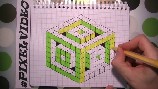 ОБЁНЫЙ кисунок поклеточкам