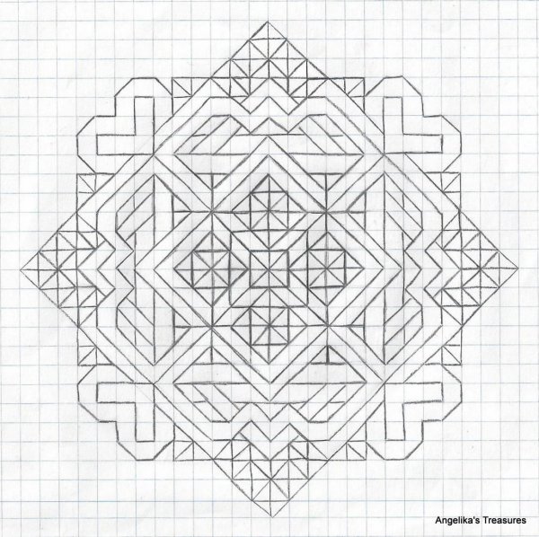 Узоры по клеточкам сложные