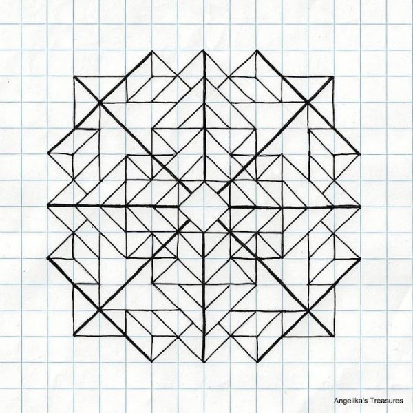 Узоры по клеточкам в тетради