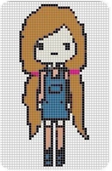 Рисование по клеткам для девочек