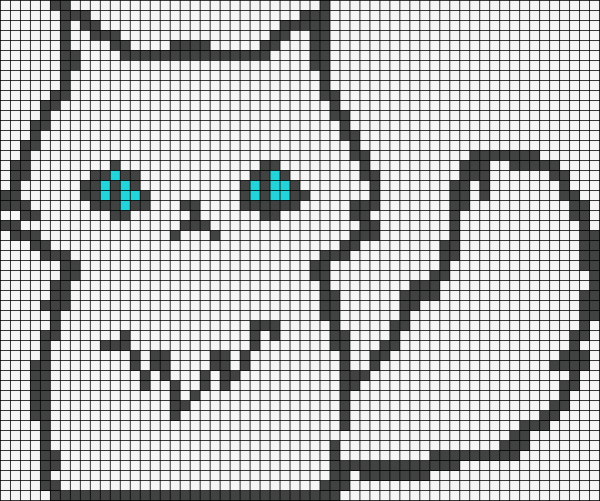 Рисование по клеточкам котики