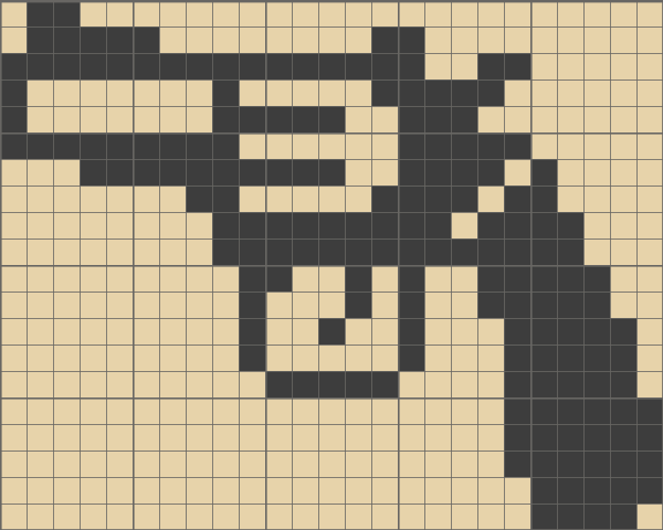 Рисование по клеточкам оружие