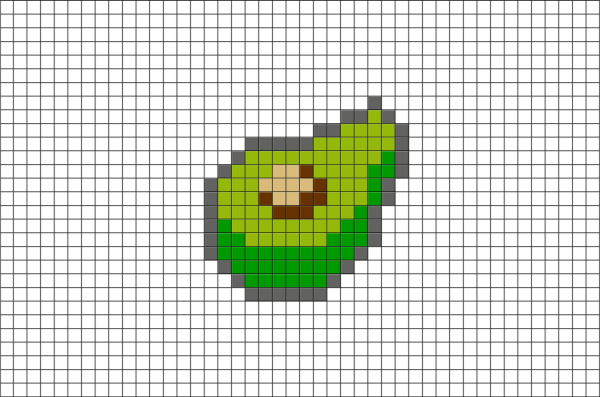 Авокадо по клеточкам маленький