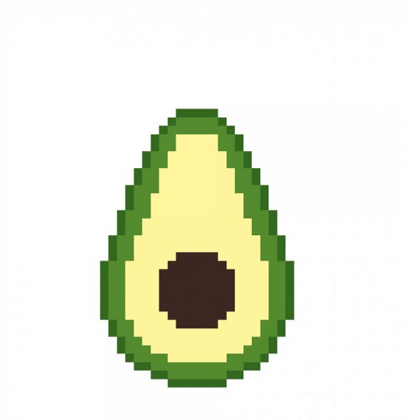Пиксельный авокадо