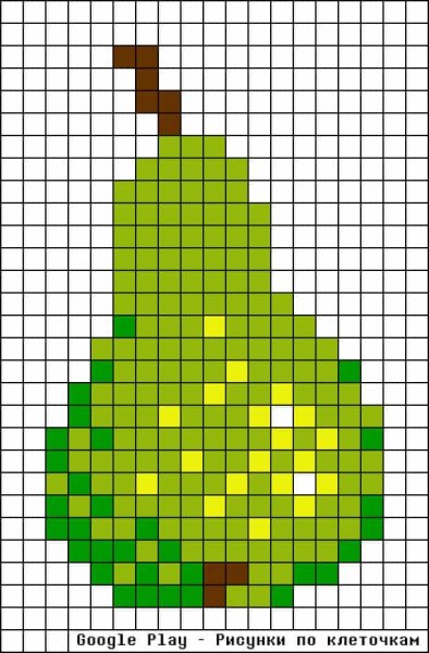 Фрукты в клеточку