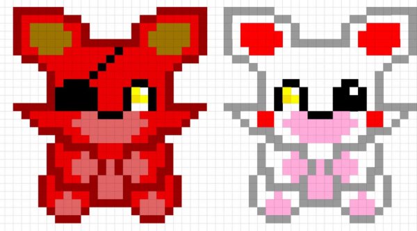 Пиксель арт в тетради