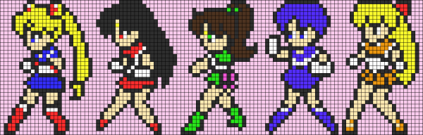 Рисование по клеточкам аниме