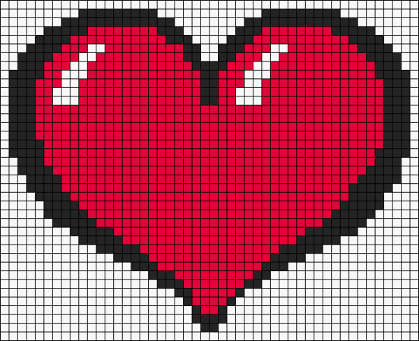 Сердечко в клеточку